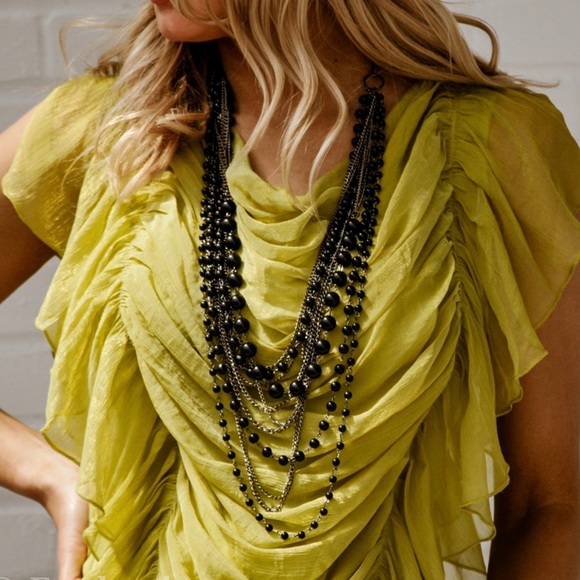 HANDMADE Ruched Ruffle Top! - Picture 2 of 4